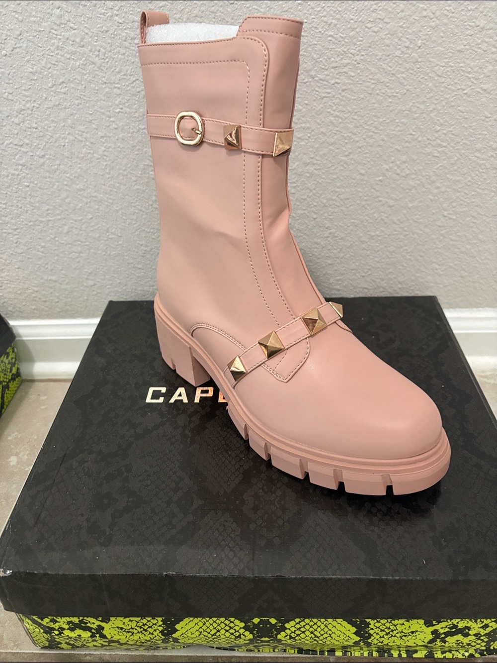 Studded Mid-Calf boots